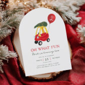 オハイオおもしろい冬車子供の誕生日招待状 招待状