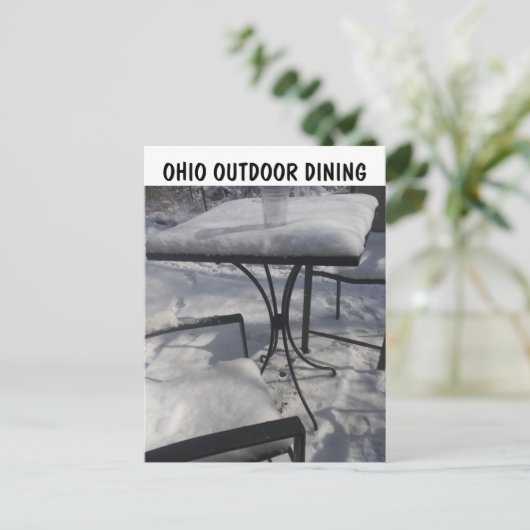 オハイオおもしろい州屋外ダイニングはがき ポストカード (スタンド正面)