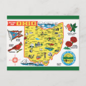 オハイオからのヴィンテージの挨拶 ポストカード (正面)