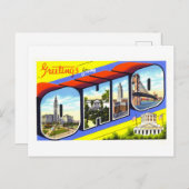 オハイオからのヴィンテージの挨拶 ポストカード (正面/裏面)