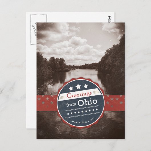 オハイオからの挨拶 – ヴィンテージ ポストカード (正面/裏面)