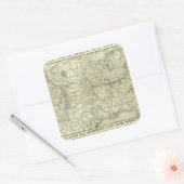 オハイオとミシシッピ鉄道の地図 スクエアシール (封筒)