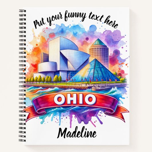 オハイオのウォーターフロントの建築芸術 ノートブック (正面)