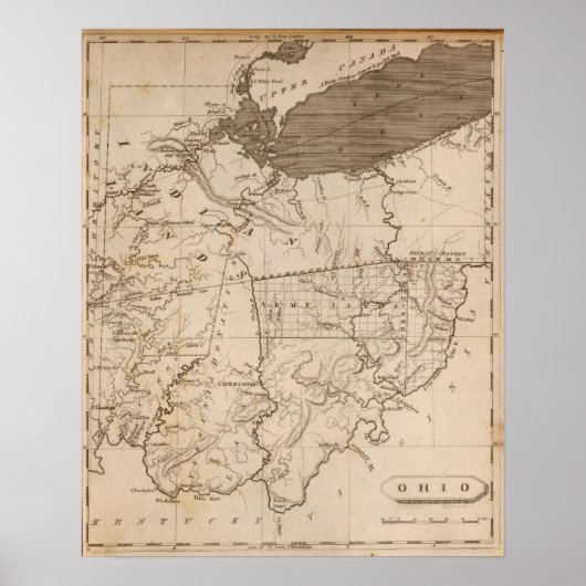 オハイオの地図バイアロースミス ポスター (正面)