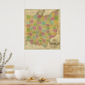 オハイオの地図2 ポスター (キッチン)