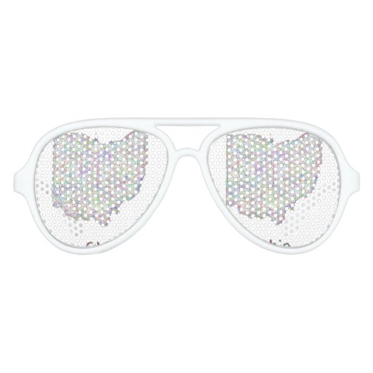 オハイオの地図 アビエーターサングラス (正面)