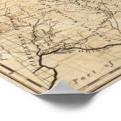 オハイオの地図 ポスター (角)