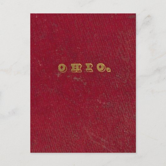 オハイオの地図 ポストカード (正面)