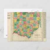 オハイオの地図 ポストカード (正面/裏面)