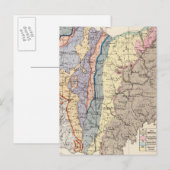 オハイオの地質図 ポストカード (正面/裏面)