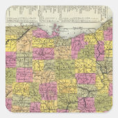 オハイオの新しい地図 スクエアシール (正面)