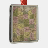 オハイオの新しい地図 メタルオーナメント (右)
