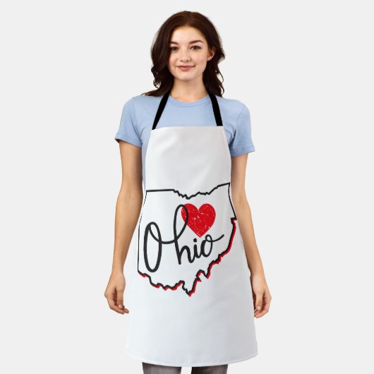 オハイオの日 エプロン (着用した状態)