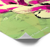 オハイオの画家キャロル・ゼックによるピンクの花 ポスター (角)