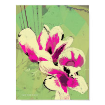 オハイオの画家キャロル・ゼックによるピンクの花