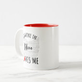 オハイオの誰かが私の地図コーヒーマグを愛している ツートーンマグカップ (正面左)