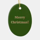 オハイオの雪の中の明るい赤い(鳥)ショウジョウコウカンチョウ/州鳥 セラミックオーナメント (裏面)