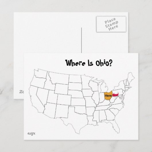 オハイオはどこだ？ ポストカード (正面/裏面)