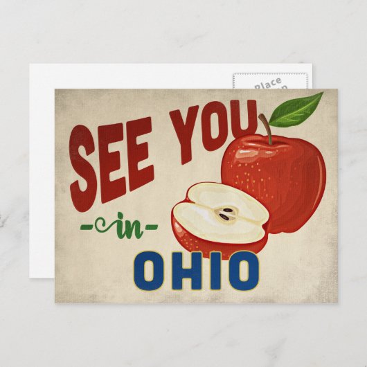 オハイオアップル – ヴィンテージ旅行 ポストカード (正面/裏面)