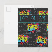 オハイオカラフルロットのグラフィティ州ラブグリーティング ポストカード (正面/裏面)