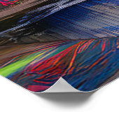 オハイオカラフル州デイトンの抽象芸術スカイライン ポスター (角)