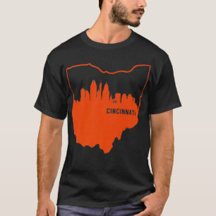 オハイオクール州概要シンシナティ・シティ・スカイ Tシャツ