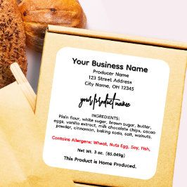 オハイオコテージ食品法ラベル スクエアシール