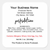 オハイオコテージ食品法ラベル スクエアシール (正面)