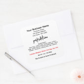 オハイオコテージ食品法ラベル スクエアシール (封筒)