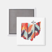 オハイオシルエットハンドレタリング マグネット (正面/裏面)