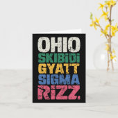 オハイオスキビディギャットシグマリズおもしろミームヴィンテージB カード (黄色い花)