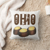 オハイオチョコレートピーナッツバターバッキーヌットキャンディOH クッション (ブランケット)