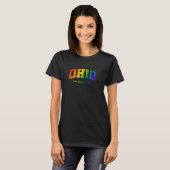 オハイオデザインカレッジオハイオLGBTQAI+レインボー Tシャツ (正面フル)