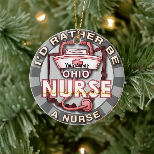 オハイオナースカスタムナースオーナメント セラミックオーナメント (ツリー)