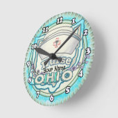 オハイオナース ラウンド壁時計 (傾斜)