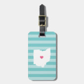オハイオハート |ホーム州 ラゲッジタグ (正面縦)