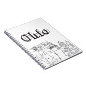 オハイオバケーションスケッチバケーションアート旅行デシグ ノートブック (右側)