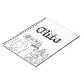 オハイオバケーションスケッチバケーションアート旅行デシグ ノートブック (左側)