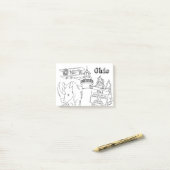 オハイオバケーションスケッチバケーションアート旅行デシグ ポストイット (デスク上)