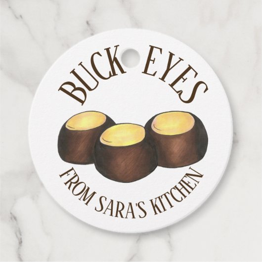 オハイオピーナッツバターバッキーキャンディホームメイド フェイバータグ (正面)