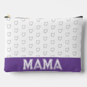 オハイオマママママザーズデイグレーとホワイト アクセサリーポーチ (正面)