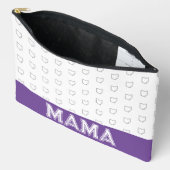 オハイオマママママザーズデイグレーとホワイト アクセサリーポーチ (見開き)