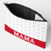 オハイオマママママザーズデイグレーとホワイト アクセサリーポーチ (見開き)