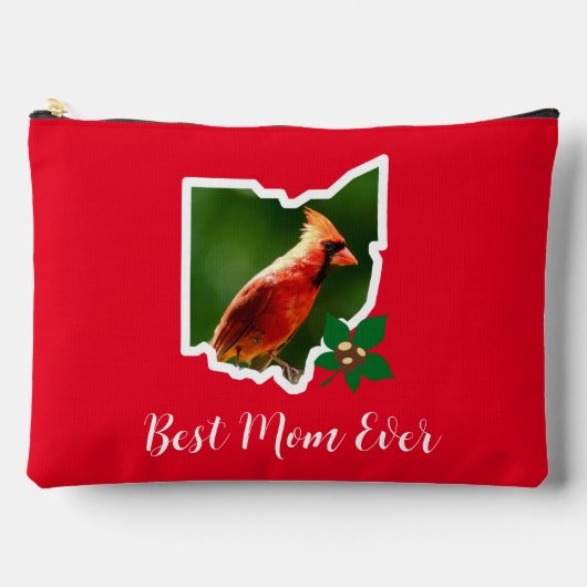 オハイオママ（鳥）ショウジョウコウカンチョウカスタムマザーズデイトイレタリーバッグ アクセサリーポーチ (正面)