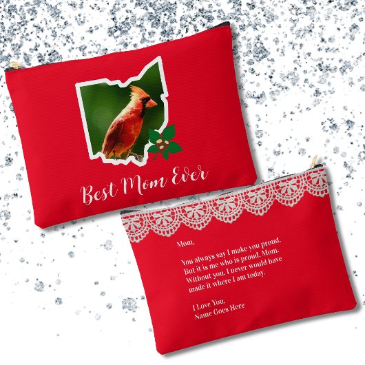 オハイオママ(鳥)ショウジョウコウカンチョウカスタムマザーズデイトイレタリーバッグ アクセサリーポーチ