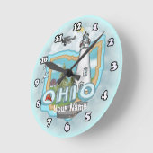 オハイオライトハウス時計 ラウンド壁時計 (傾斜)