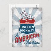 オハイオリンカーンハイウェイヴィンテージアメリカ ポストカード (正面/裏面)