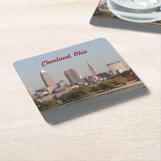 オハイオレイクスカイライン紙コースター スクエアペーパーコースター (アングル)