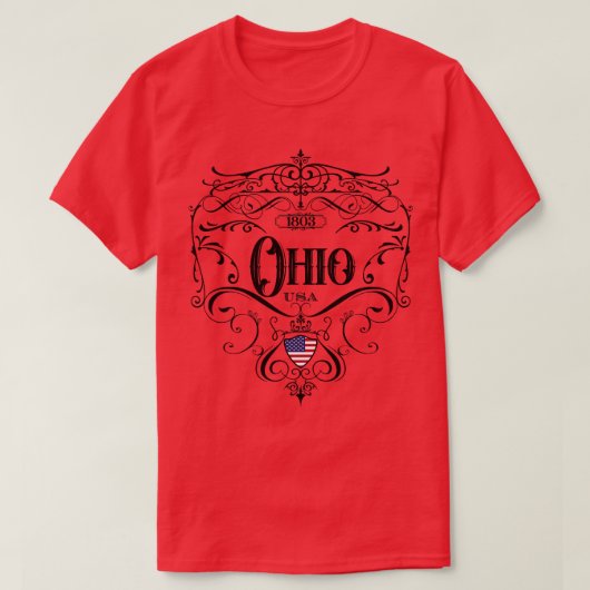 オハイオヴィンテージデザイン Tシャツ (デザイン正面)