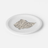 オハイオヴィンテージ写真マップ紙パーティープレート ペーパープレート (アングル)